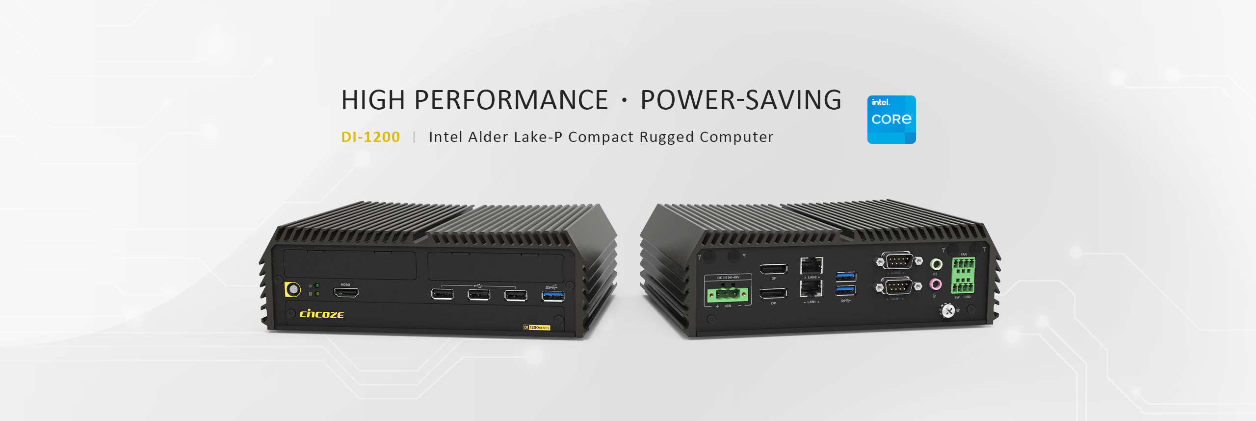 High Performance, Power-saving - DI-1200, an Intel Alder Lake-P Compact Rugged Computer