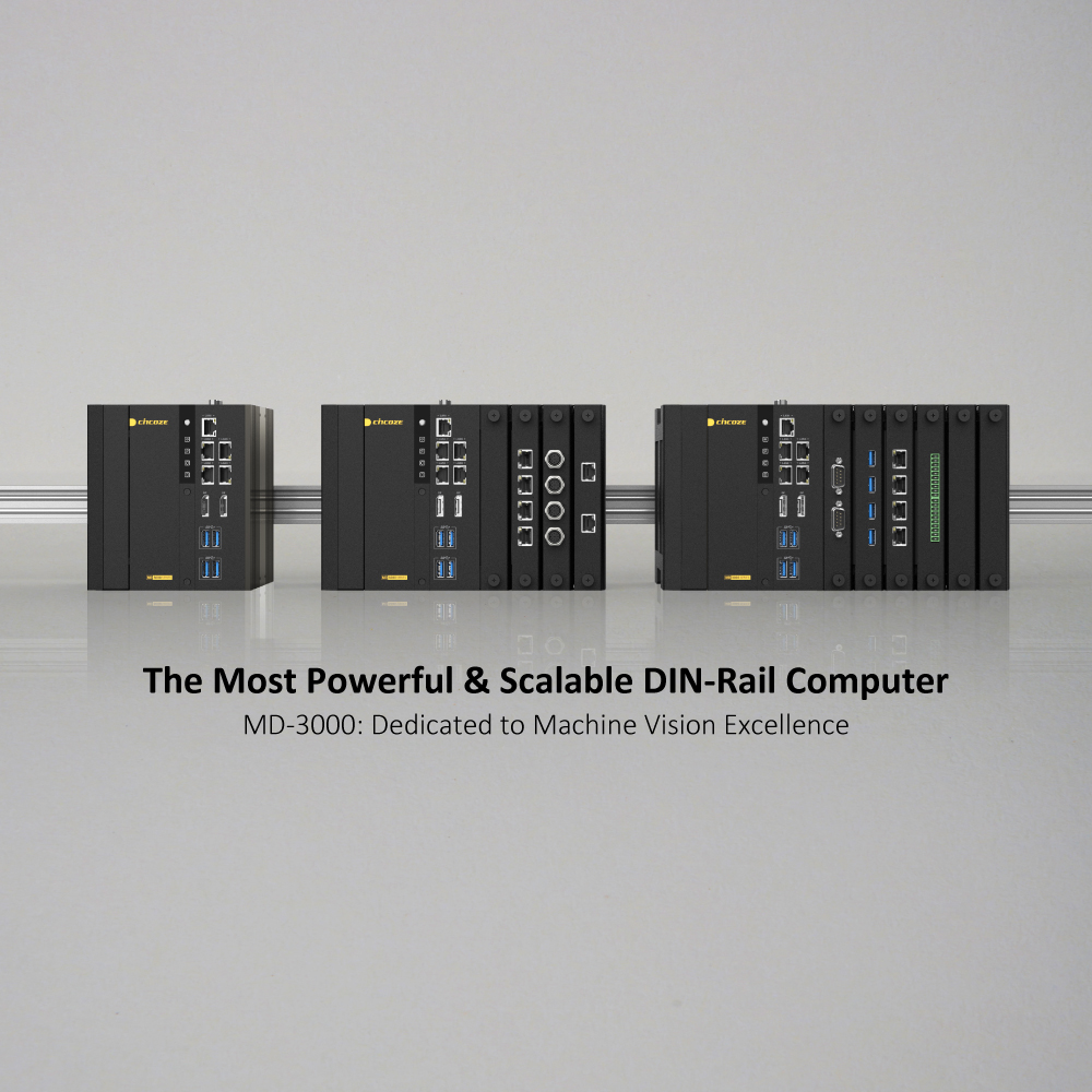 The Most Powerful & Scalable DIN-Rail Computer, MD-3000: Dedicated to Machine Vision Excellence