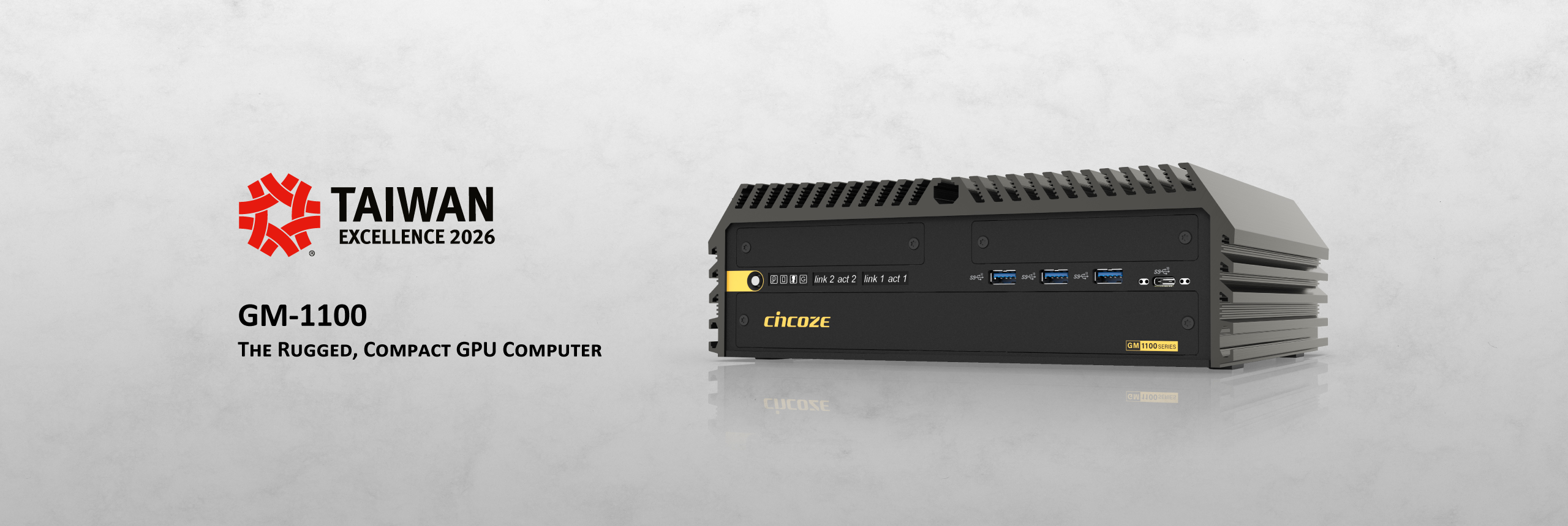 荣耀见证实力 — Cincoze MXM GPU 工控机夺下 2026 台湾精品奖